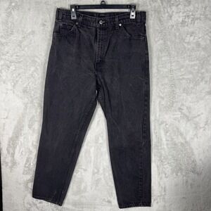 Vintage Levis 550 Men's Size 36X30 Orange Tab Black Denim Jeans 1995